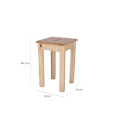 thumbnail of WellHome - Quadratische Bank aus Kiefernholz, lackiert 32,5x32,5x45 cm