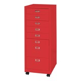 thumbnail of PROREGAL Rollcontainer | HxBxT 115x40x41 cm | Metall 8 Schubladen | Rot | Schubladenschrank Stahlschrank Aktenschrank