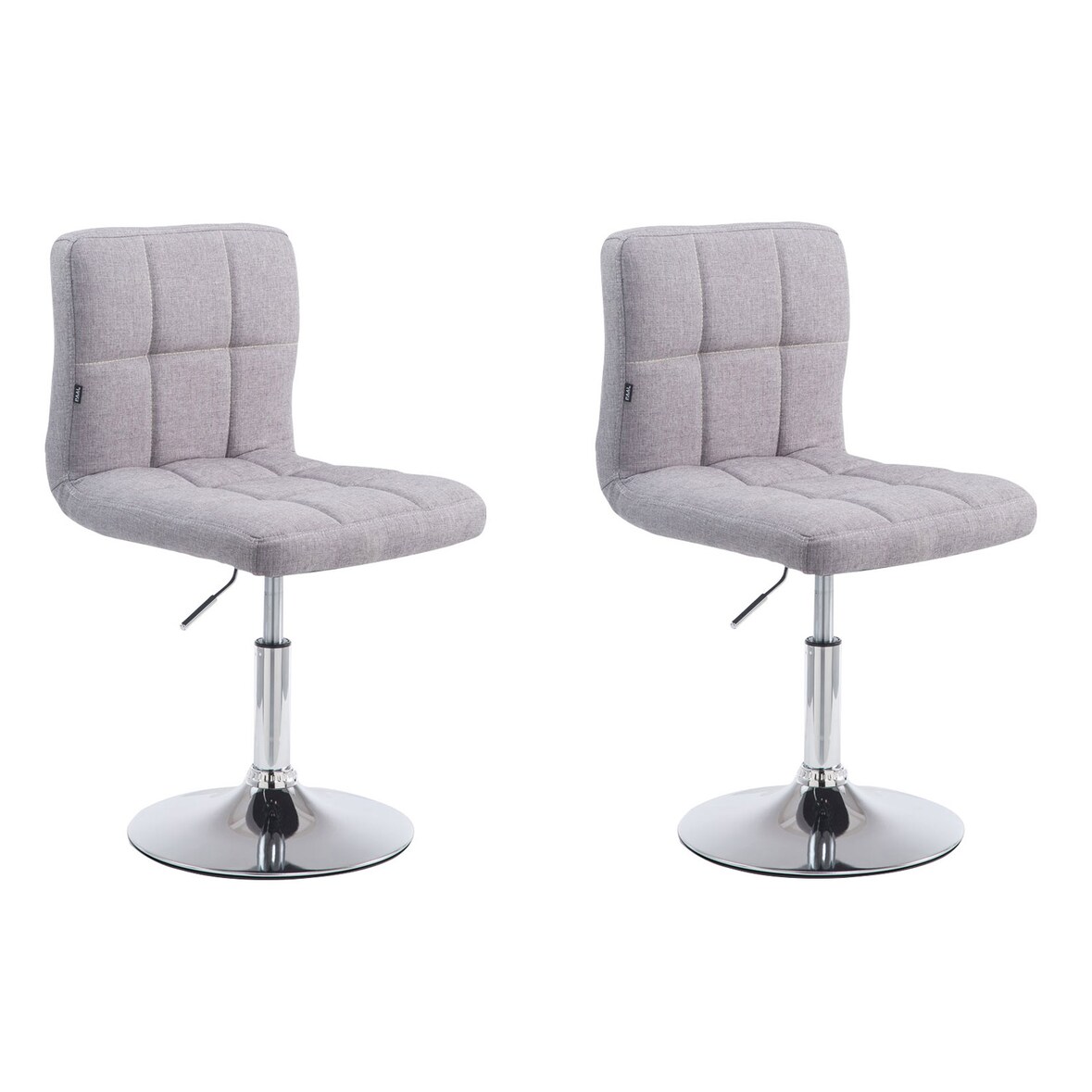 Set 2 Sedie Lounge Palma V2 in tessuto grigio