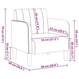 thumbnail of vidaXL Sessel mit Armlehnen Gelb 54 cm Samt