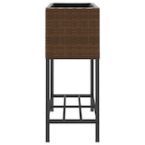 thumbnail of vidaXL Pflanzkübel mit Ablage Braun Poly Rattan