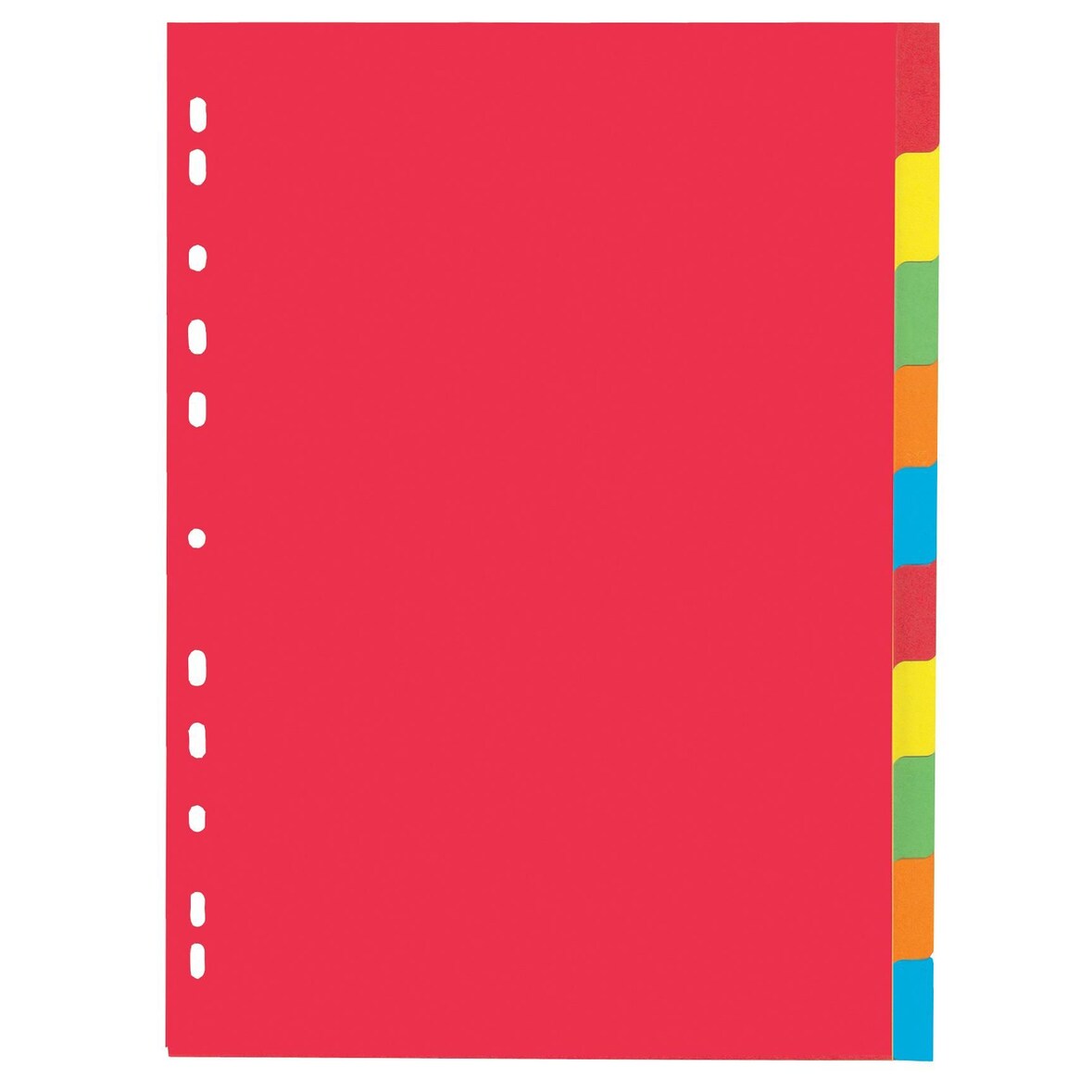 PAGNA Karton-Register, DIN A4, 10-teilig, 5-farbig