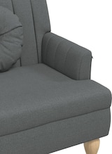 thumbnail of Décoshop26 - Bank/Sofa mit Rückenkissen und Armlehnen 113 x 64,5 x 75,5 cm in grauem Stoff DEC024630