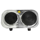 thumbnail of Camry CR6511 Fogão Eléctrico duplo, 2 Queimadores 18,5 cm e 15,5 cm, Regulador de Temperatura, 1500 W e 1000 W, 1500W-1000W, Prata