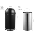 thumbnail of METRO Professional Abfalleimer, Stahl, Ø 37 x 72 cm, 50 L, schwarz