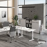 thumbnail of bümö Space Aktenschrank Holz, Sideboard & Kommode hoch in Weiß - Regal mit Türen & 1 Schublade für Ordner & Büro, Schrank klein als Möbel für
