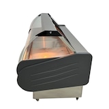 thumbnail of Gasfrit – Vitrine charcuterie coloris acier – 2000 × 1050 × 1200 mm – Réfrigération ventilée – Verre courbé