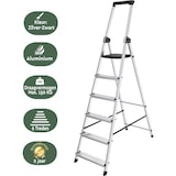 thumbnail of BRASQ Huishoudtrap 6-treden Zilver - keukentrap inklapbaar aluminium voor Particulier en professioneel gebruik - Trap Ladder - Anti slip