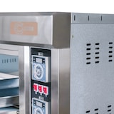 thumbnail of Cleiton® Horno de Pizza Industrial Doble Eléctrico 8+8x32 cm con Suelo Cerámico Refractario y Termostato de Calidad | Temperatura max 400°C - 13200 W