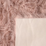 thumbnail of Hochflor Teppich Shaggy waschmaschinenwaschbar Einfarbig Schlafzimmer schmutzabweisend Rosa Rund 120D | 100% Polyester | Florhöhe: 60 mm