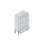 thumbnail of C+P Spind Classic PLUS, Kunststoff schwebende Sitzbank, 4 Abteile, HxBxT 212x120x82cm, Sicherheitsdrehriegel, Anthrazit von PROREGAL