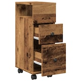 thumbnail of vidaXL Badschrank Schmal mit Rollen Altholz-Optik Holzwerkstoff