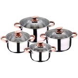 thumbnail of San Ignacio - Batería de cocina de 8 piezas apta para inducción Altea, acero inoxidable + set de 4 cuchillos de cocina