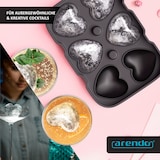 thumbnail of Arendo Eiswürfelform 6x Herzform sechsfach, temperaturbeständig, bis -40°C, (1-tlg), leicht zu lösen, für Cocktails, Obstsaft, Whisky