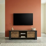 thumbnail of Meuble TV industriel 160 cm chene foncé Samira