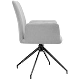 thumbnail of tectake Draaibare fauteuil Daya, gestoffeerd - lichtgrijs, Set van 6 - 406191