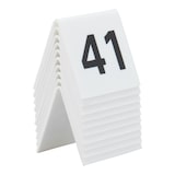 thumbnail of Securit® Lot de 10 Numéros de table de 41-50 - Acrylique blanc avec chiffres noirs