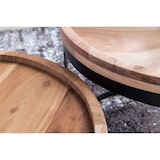 thumbnail of FineBuy 2er Set Beistelltische Massivholz Wohnzimmertisch Landhaus Metallgestell