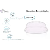 thumbnail of Deckel ohne Loch, Domdeckel RPET - 800 Stück, transparentes recyceltes PET für Cups, klare Becher 225 und 300 ml