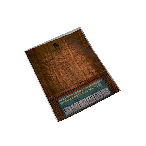 PAPSTAR 1000 Snackbeutel 20 cm x 16 cm "wood look" geblockt auf Hülsen
