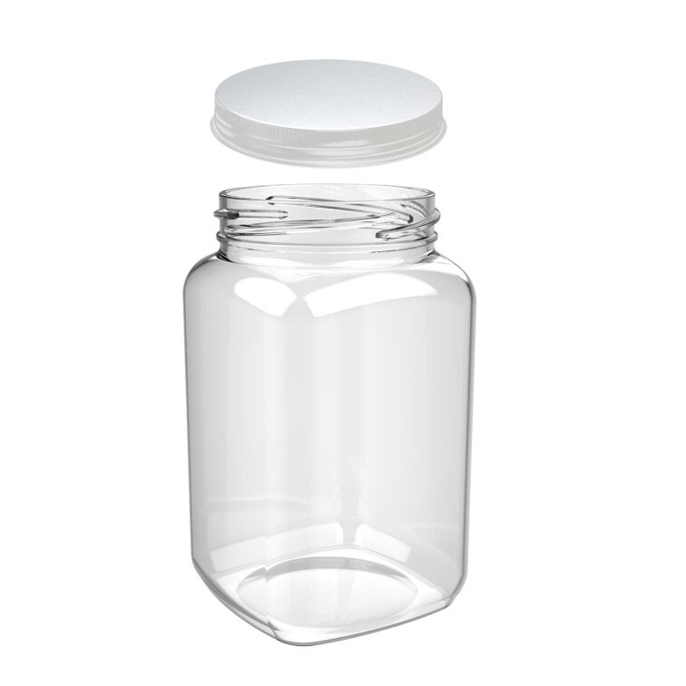 MONOUSO - Plastikkaraffe Wiederverwendbar Durable Tritan Transparent mit Deckel 460ml (1 Stück)