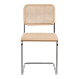 thumbnail of Chaise rétro avec pieds en métal et Cannage Naturel