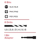 thumbnail of Visseuse sans fil 12V Batterie Lithium 1.5Ah LED + Coffret 6 embouts de vissage + 6 forets + Adaptateur VITO