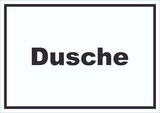 thumbnail of Dusche Schild mit Text Hygiene waschen waagerecht A1 Rückseite selbstklebend