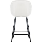 thumbnail of Conjunto de 2 bancos de bar veludo Gibson altura do assento 76 cm branco creme