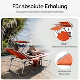 thumbnail of CASARIA® 2er Set Alu Sonnenliege mit Dach Klappbar Wetterfest Gartenliege Orange
