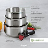 thumbnail of Topfset aus Edelstahl mit abnehmbarem Griff