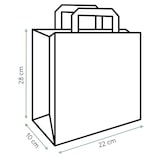 thumbnail of MONOUSO - Papieren Zakken Met Vlakke Handvat 70g/m² 22+10x28cm (25 stuks)