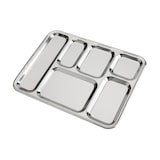 thumbnail of Plateau repas compartimenté / self 6 compartiments bord rond inox 18 % Stellinox