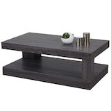 thumbnail of Mesa de centro HWC-A32, mesa de sala de estar, estrutura 3D, 40x110x60cm com certificação MVG ~ aspeto de carvalho preto