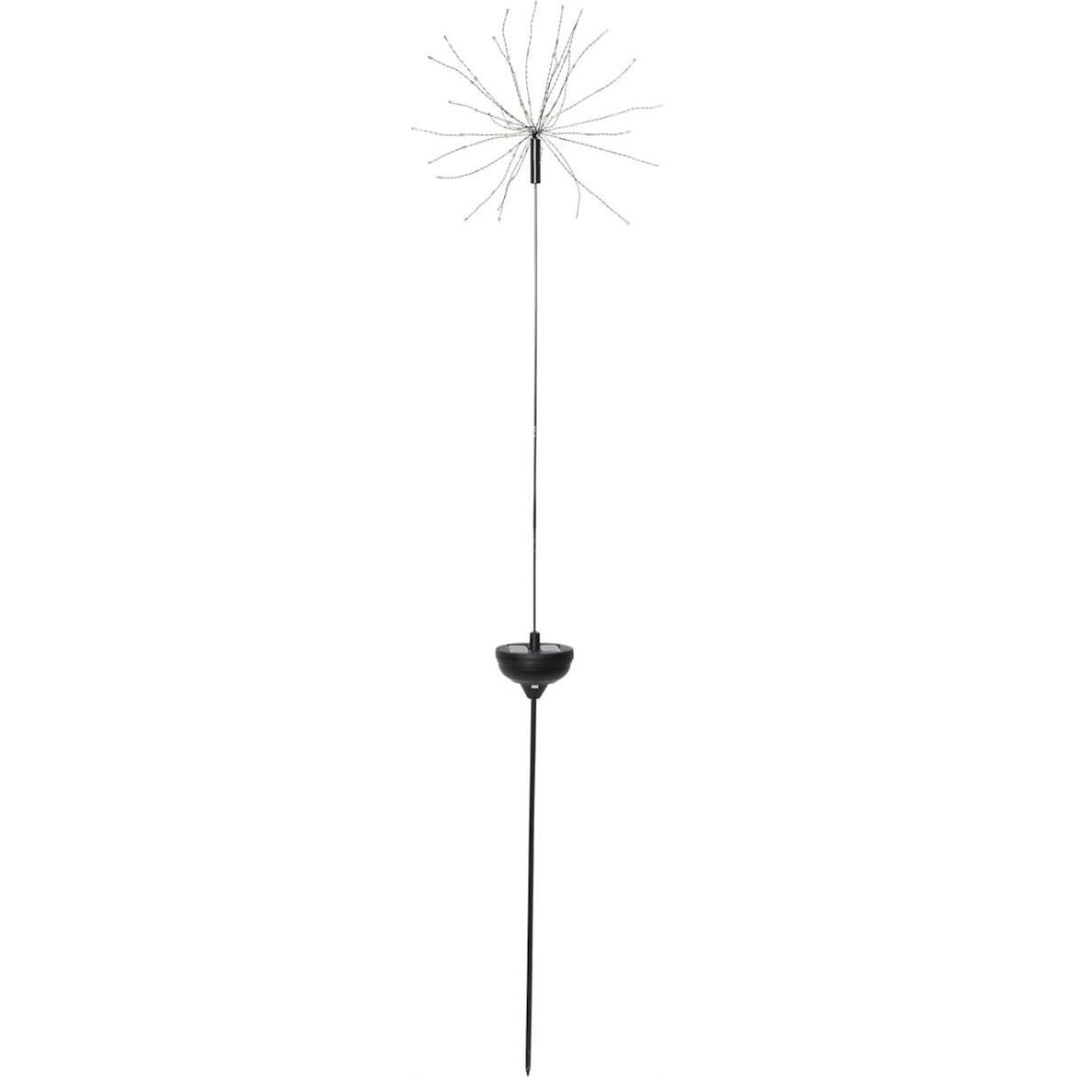 LED Solarstab FEUERWERK Gartendeko 90 warmweiße LED H: 100cm Dämmerungssensor