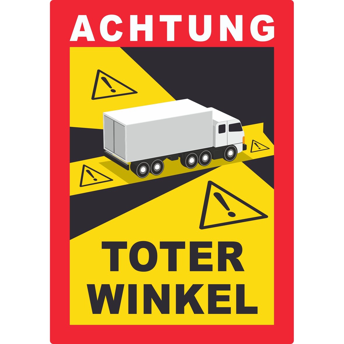 Toter Winkel Aufkleber A2 (420x594mm)