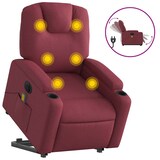 thumbnail of vidaXL Elektrischer Massagesessel mit Aufstehhilfe Weinrot Stoff
