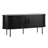 thumbnail of Mueble TV en melamina y acero 120 cm negro