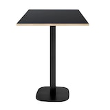 thumbnail of Restootab - Mesa alta 60x60cm - modelo Round preto bordas madeira