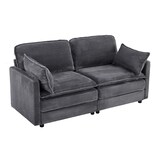 thumbnail of 2-Sitzer-Sofa 85x176x75 Modernes Design, bequeme Sitzfläche, Holzrahmen, Kord-Stoff, Wohnzimmer Couch, Grau