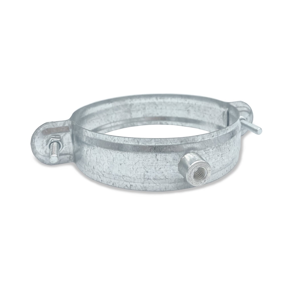 CAEXVEN Abrazadera de Fijación M8 de 110 mm de diámetro en Acero Galvanizado - Serie Lisa y Helicoidal