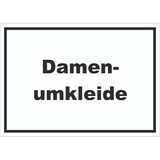 thumbnail of Damenumkleide Schild mit Text waagerecht A2 (420x594mm)