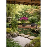 thumbnail of Prateleira FLOWERS suspensa no teto CASTANHO comprimento 95 cm com correntes para flores suporte de vidro vertical para jardim bar cozinha por Yelloo