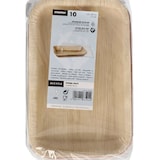 thumbnail of 50 Schalen, Palmblatt eckig 400 ml 5 cm x 14 cm x 20 cm mit rPET Deckel "Kombipack"