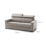 thumbnail of Dmora Festes Sofa Alexandra, 2-Sitzer-Sofa, 100% Made in Italy, Sofa-Wohnzimmer, aus gepolstertem Stoff, Cm 180x95h85, Turteltaube