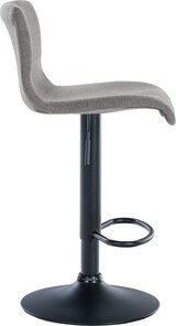 thumbnail of Décoshop26 - Barhocker x1 schlichtes Design mit hellgrauer Stofffußstütze und schwarzen Metallbeinen 10_0004558