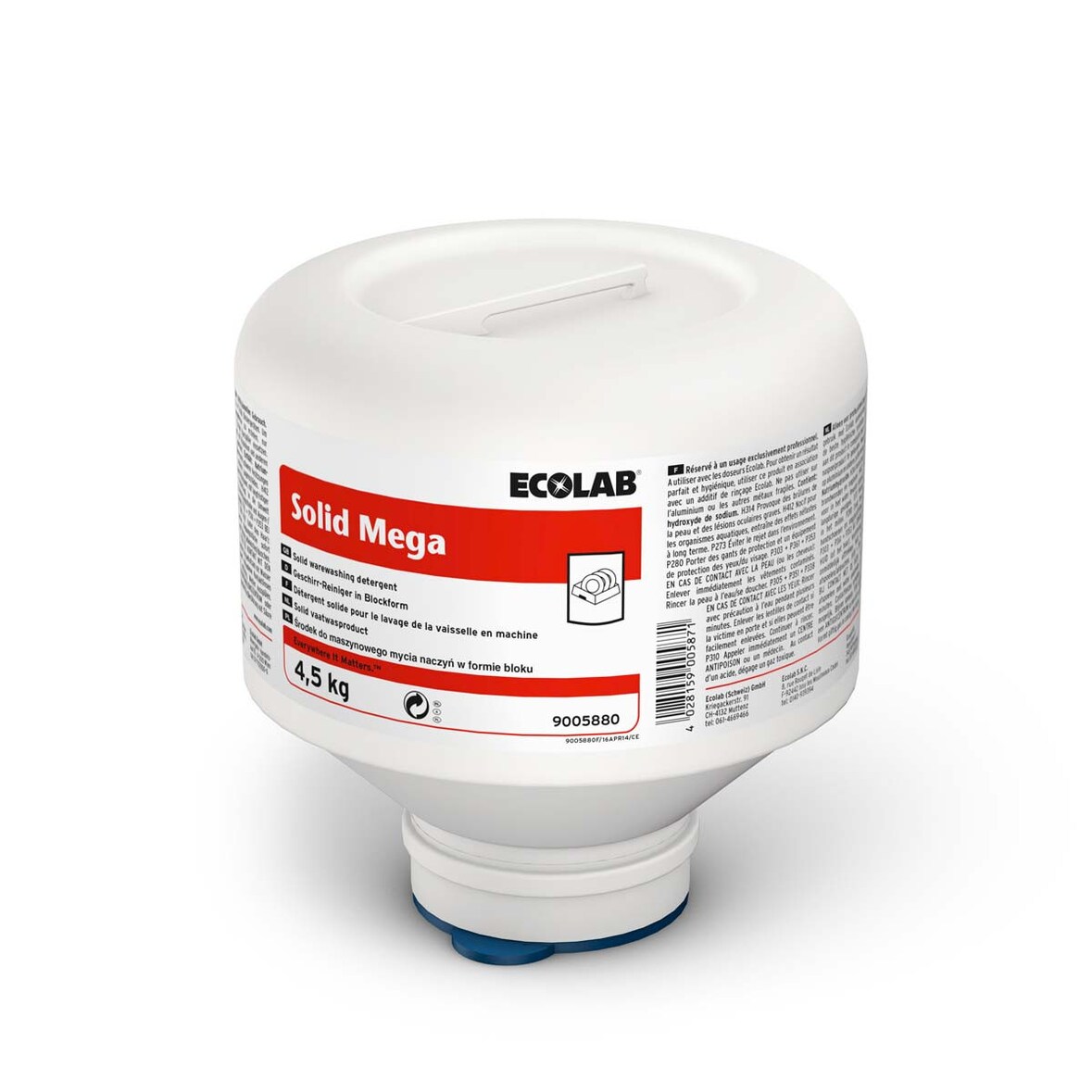 SOLID MEGA | Detergente sólido para el lavado mecánico de la vajilla - 4,5 kg
