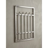 thumbnail of Wandgarderobe Metall Silber 60x100x7,5 cm Design Flurgarderobe Stahl, Hakenleiste Wandpaneel, Garderobe Wand, Garderobenleiste