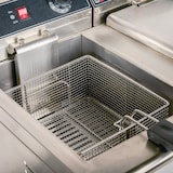 thumbnail of Romux® Friteuse À Gaz Naturel Professionnelle 18+18 Litres Double de Table | Friteuse en Acier Inoxydable avec Robinet de Vidange 24000 W