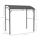 thumbnail of Outsunny-Grillpavillon-215L x 150B x 220H cm-Dunkelgrau+Schwarz